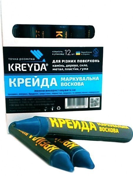 Мел KREYDA CW606716 маркировочная восковая синяя 13 мм