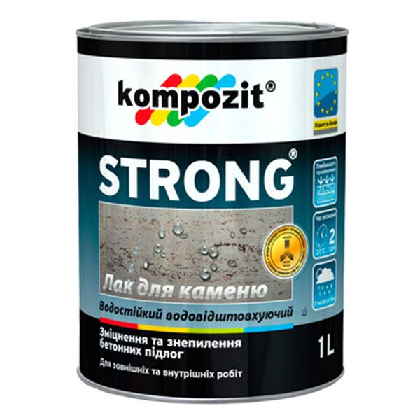 Лак для каменю STRONG Kompozit мат 0,9 л
