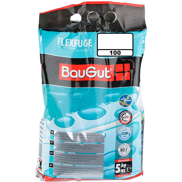 Фуга BauGut flexfuge 100 5 кг білий