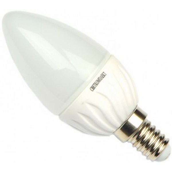 Лампа LED Світлокомплект C37 5 Вт E14 3000K тепле світло