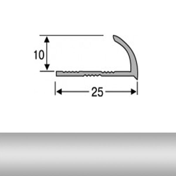 Кутник для плитки TIS зовнішній алюміній 10 мм 2,7 м срібло