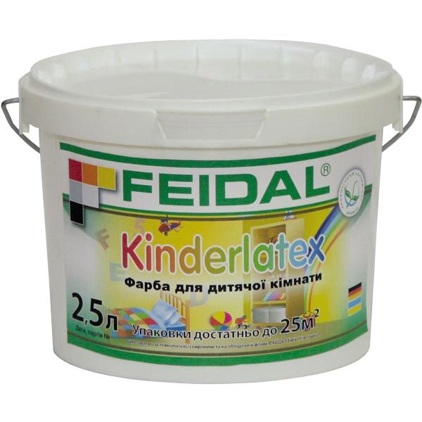 Фарба латексна Feidal Kinderlatex мат білий 5л 