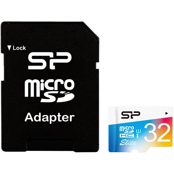 Карта пам'яті Silicon Power microSDHC Elite Color 32 GB Class 10 + SD adapter