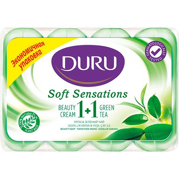 Мыло Duru Soft Sensations Зеленый чай 360 г 4 шт./уп.