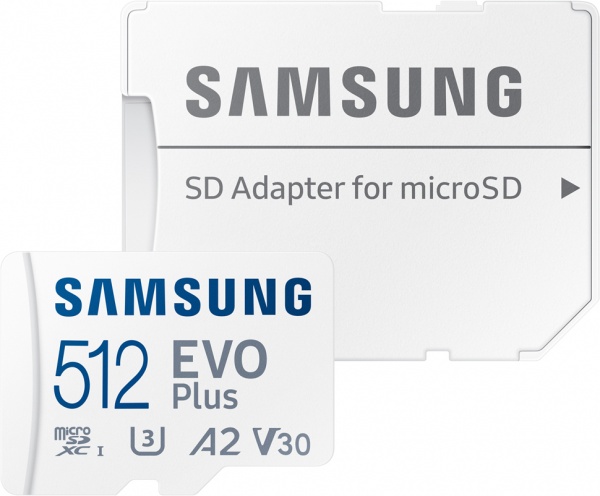 Карта памяти Samsung microSDXC 512 ГБ Class 10 (MB-MC512KA/RU) EVO Plus UHS-I + SD адаптер 