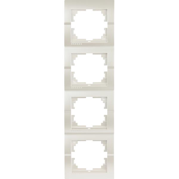 Рамка четырехместная Lezard DERIY вертикальная жемчужно-белый 702-3000-154
