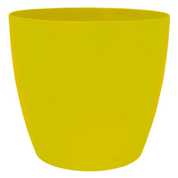 Кашпо пластиковое Алеана Матильда круглый 0,9л желтый (113082) 
