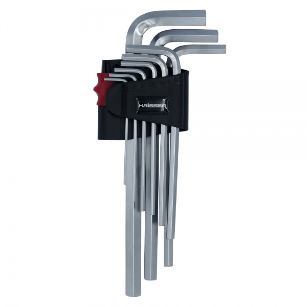 Набор ключей Haisser Г-образных удлиненные 9 шт S2 1,5-10 мм 102889