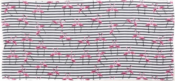 Полотенце пляжное GM Textile вафельное Фламинго 70x150 см мульти 