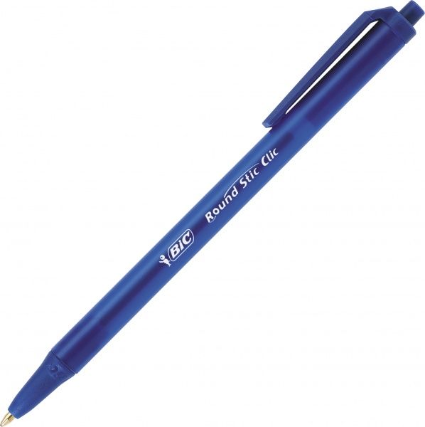 Ручка шариковая BIC Round Stic Clic синяя 