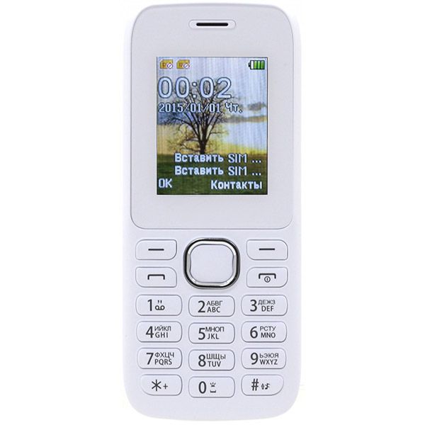 Телефон мобільний Bravis Ray white