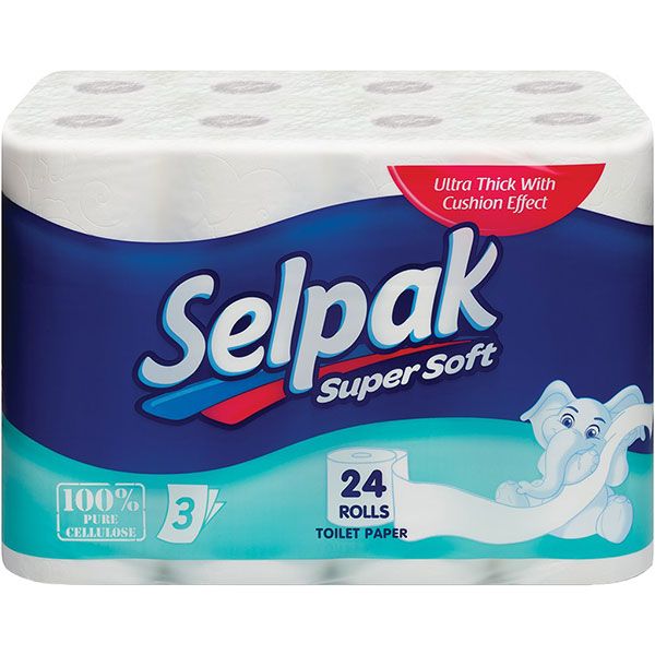 Туалетная бумага Selpak Super Soft трехслойная 24 шт.