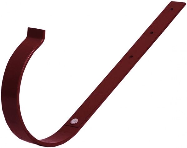 Кронштейн желоба Bryza прямой металлический 125 мм красный 