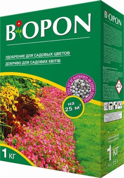 Добриво мінеральне BIOPON для садових квітів 1 кг