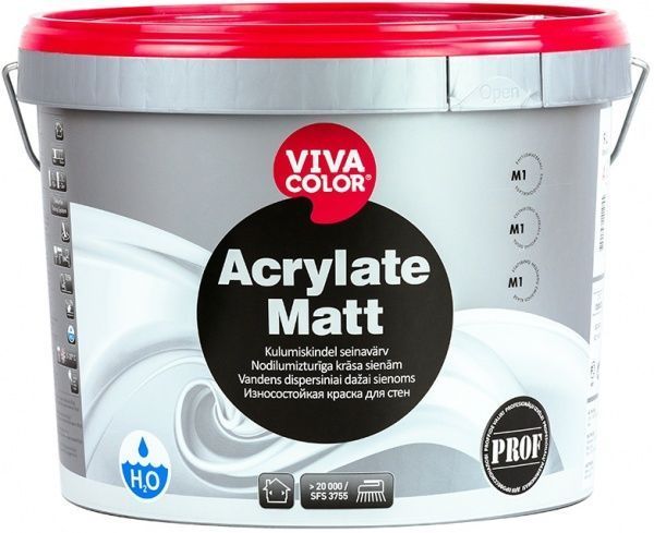 Краска Vivacolor Acrylate Matt, база А белый 9л 11,7кг