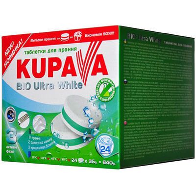 Таблетки для прання Kupava Bio Ultra White 24 шт