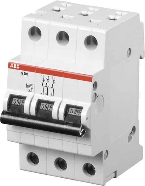 Автоматичний вимикач  ABB SH203-C63 3Р 63 А С 2CDS213001R0634