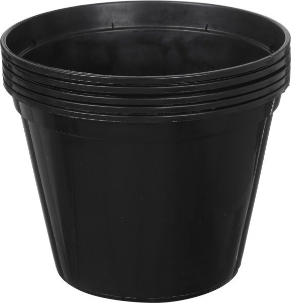 Горшок пластиковый Алеана для рассады 5 шт. 13,5x18 см (119041) черный 