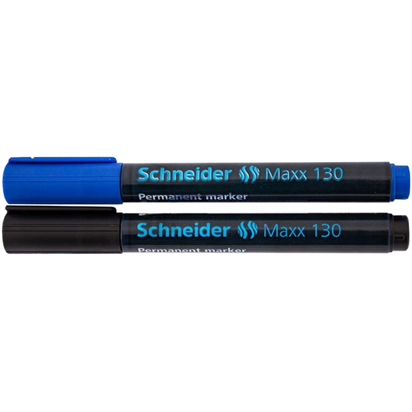 Набір перманентних маркерів Schneider 1-3 мм 2 шт. S10579 чорно-синій 
