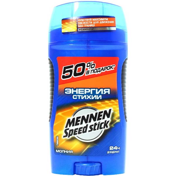 Дезодорант стік Mennen Speed Stick Енергія Стихії Блискавка 60 г + 50 %