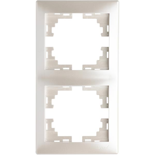Рамка двомісна Lezard MIRA вертикальна білий 701-3000-152