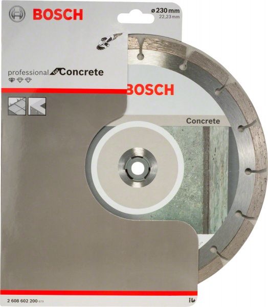 Диск алмазный отрезной Bosch Standart for Concrete 230x2,3x22,2 бетон 2608602200