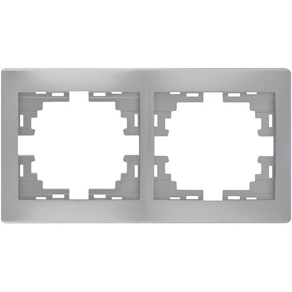 Рамка двомісна Lezard MIRA горизонтальна сірий 701-1000-147