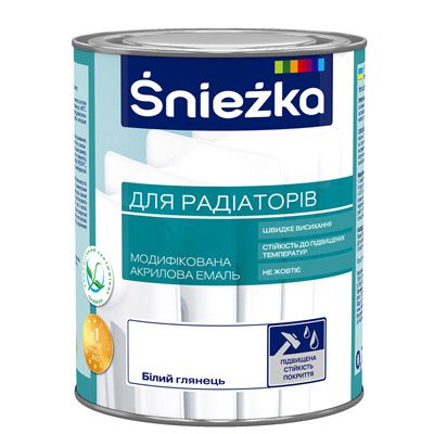 Эмаль Sniezka для радиаторов белая 2.5 л
