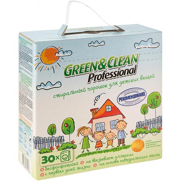Пральний порошок для машинного прання Green&Clean для дитячих речей 3 кг