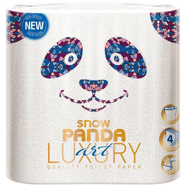 Папір туалетний Сніжна панда Luxury Art 8 шт