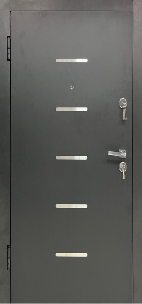 Дверь входная Tarimus Дублин антрацит / бетон серый 2050x960 мм правая