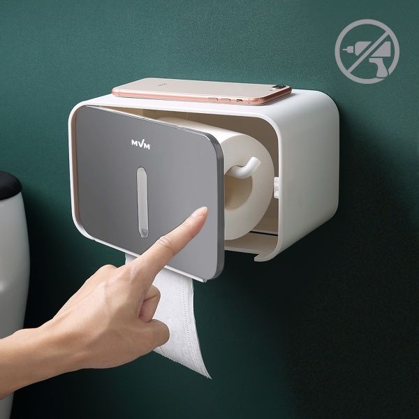 Держатель для туалетной бумаги MVM BP-15 белый/серый
