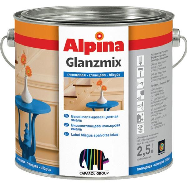 Эмаль Alpina GlanzMix красная 0.75 л