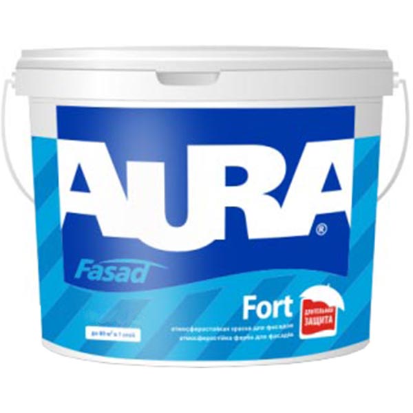 Краска акрилатная водоэмульсионная Aura® Fasad Fort TR мат база под тонировку 2,25л