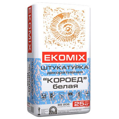 Штукатурка Ekomix Короїд BS 208 біла 25 кг