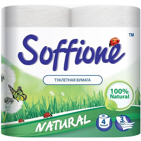 Soffione Natural тришаровий 4 шт.