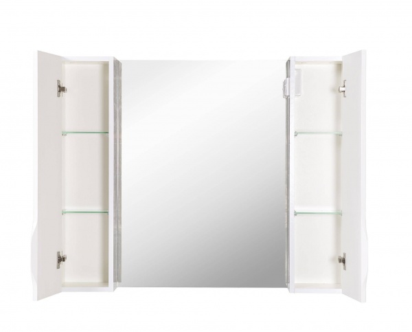 Зеркало со шкафчиком Aqua Rodos 100 см с пеналами (без подсветки) АР000001173