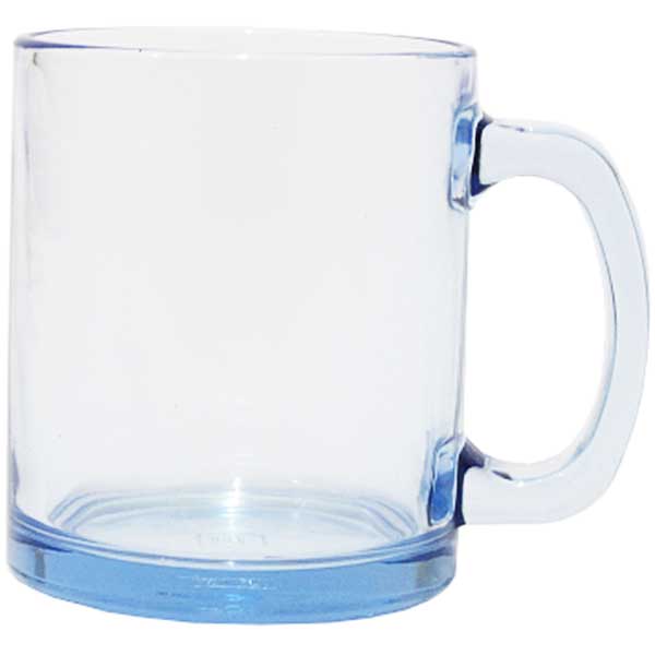Чашка стеклянная Borgonovo Latte лазурная 350 мл