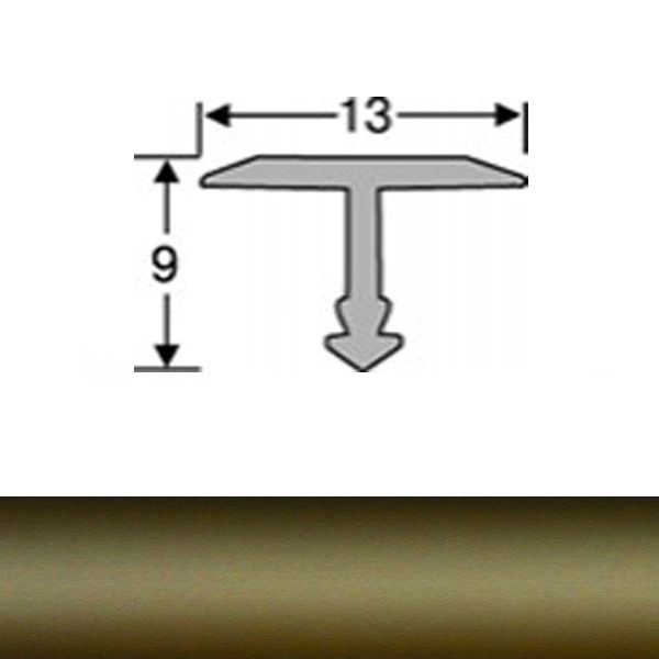 Профіль для плитки  алюмінієвий ТІS АТ-13 2.7 м бронза