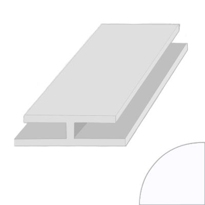 Профіль ПВХ з'єднувальний Білий 8 мм (6м .п.)