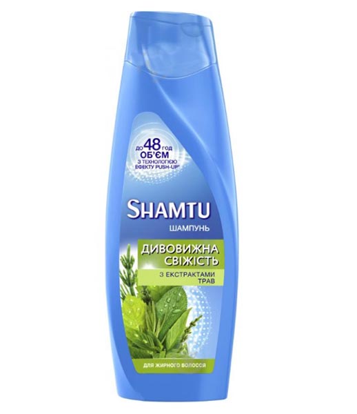 Шампунь Shamtu Глибоке очищення та свіжість з екстрактами трав для жирного волосся 360 мл
