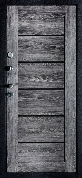 Дверь входная Двері БЦ Верховина (Шале) черный муар 2050x960 мм левая