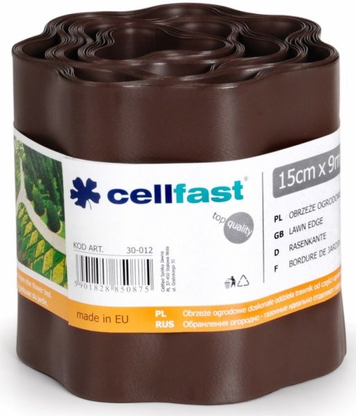 Газонний бордюр Cellfast  коричневий 30-012