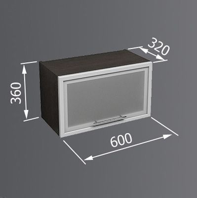 Шкаф верхний Betta 60x36x32 см венге/стекло
