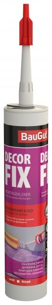 Клей монтажный BauGut Decor-Fix для элементов декора белый 310 мл 