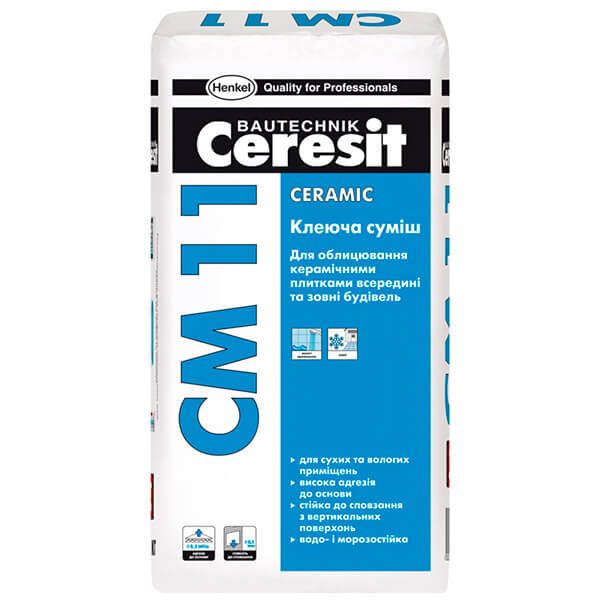 Клей для плитки Ceresit СМ 11 Ceramic 25кг