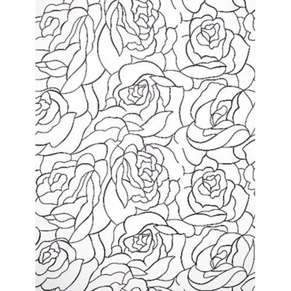 Шторка для душа Duschy Roses Line 180x200 см черно-белая