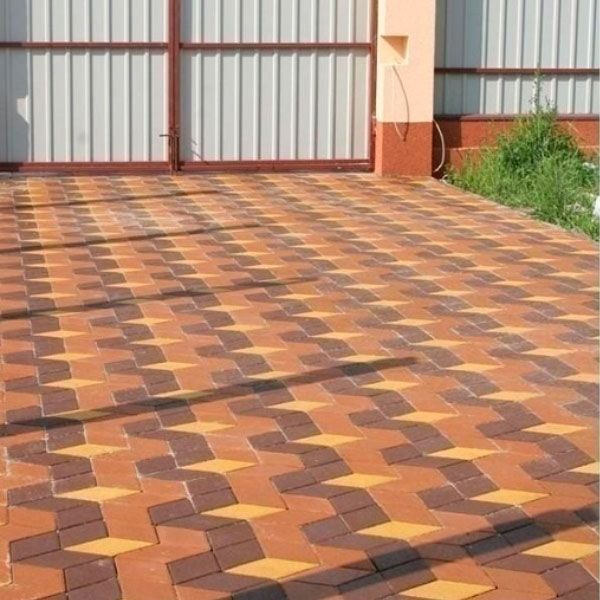 Тротуарная плитка Золотой Мандарин Ромб персиковый 150х150х60 мм