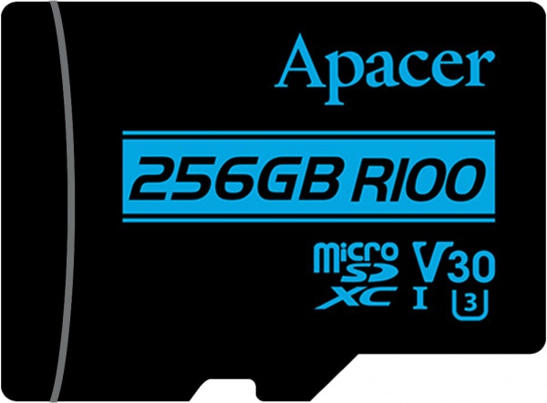 Карта памяти Apacer microSDXC 256 ГБ Class 10UHS-I Class 3 (U3) (AP256GMCSX10U7-R) AP256GMCSX10U7-R 