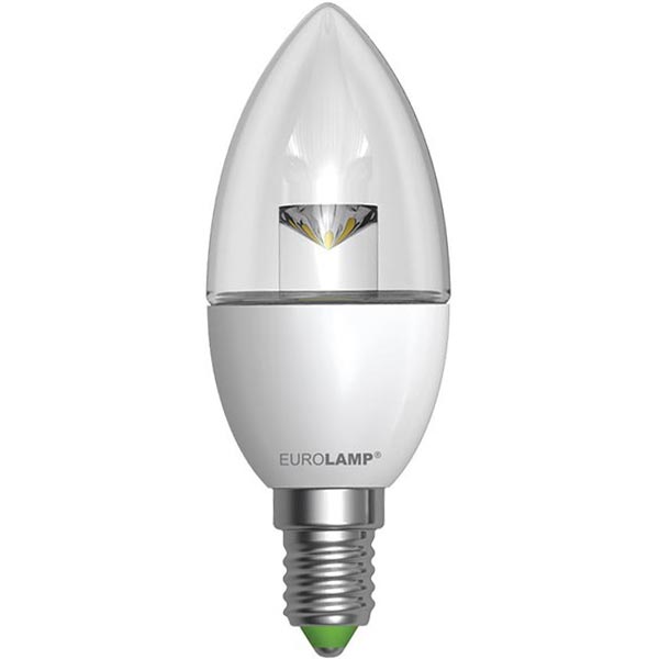 Лампа LED Eurolamp Candle 5 Вт E14 3000K прозрачная теплый свет